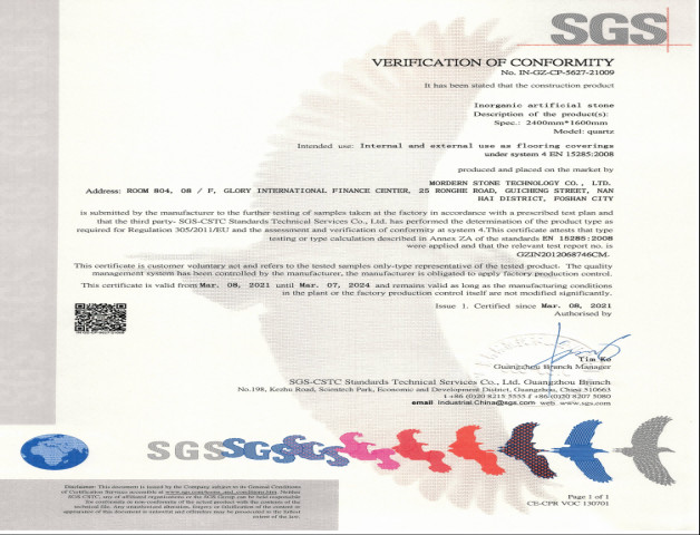 Mordern Stone™の人工的な無機水晶石のセリウムの標準